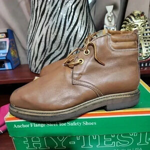 Hy-test Vintage Mens Steel toe leather boots